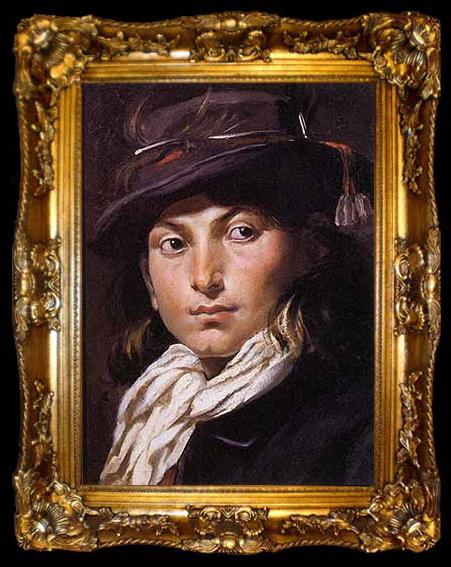 framed  Rodolfo Amoedo Portrait of a young man, ta009-2